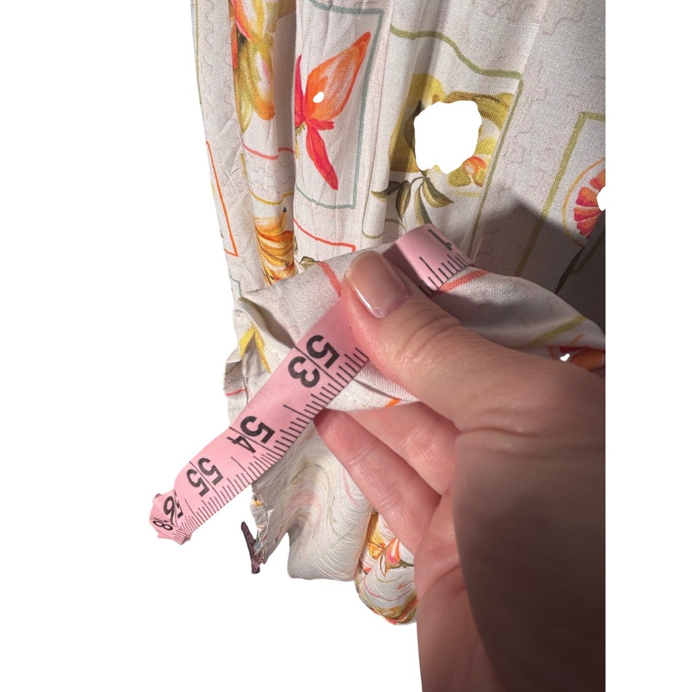 Paper Heart Fruit Print Maxi Dress White Citrus Tropical TPH93531 Small NWT - Picture 14 of 15